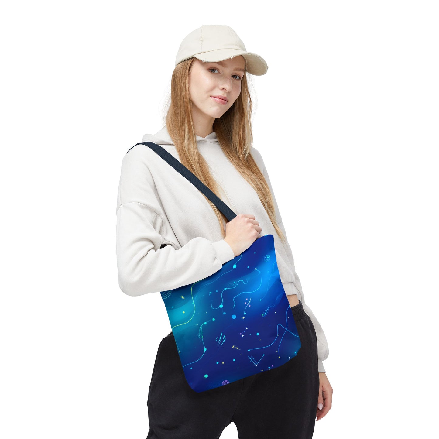 Celestial Tote Bag, Cosmic Tote, Universe Shopper, Astral Bag, Galaxy Gift, Starry Accessory