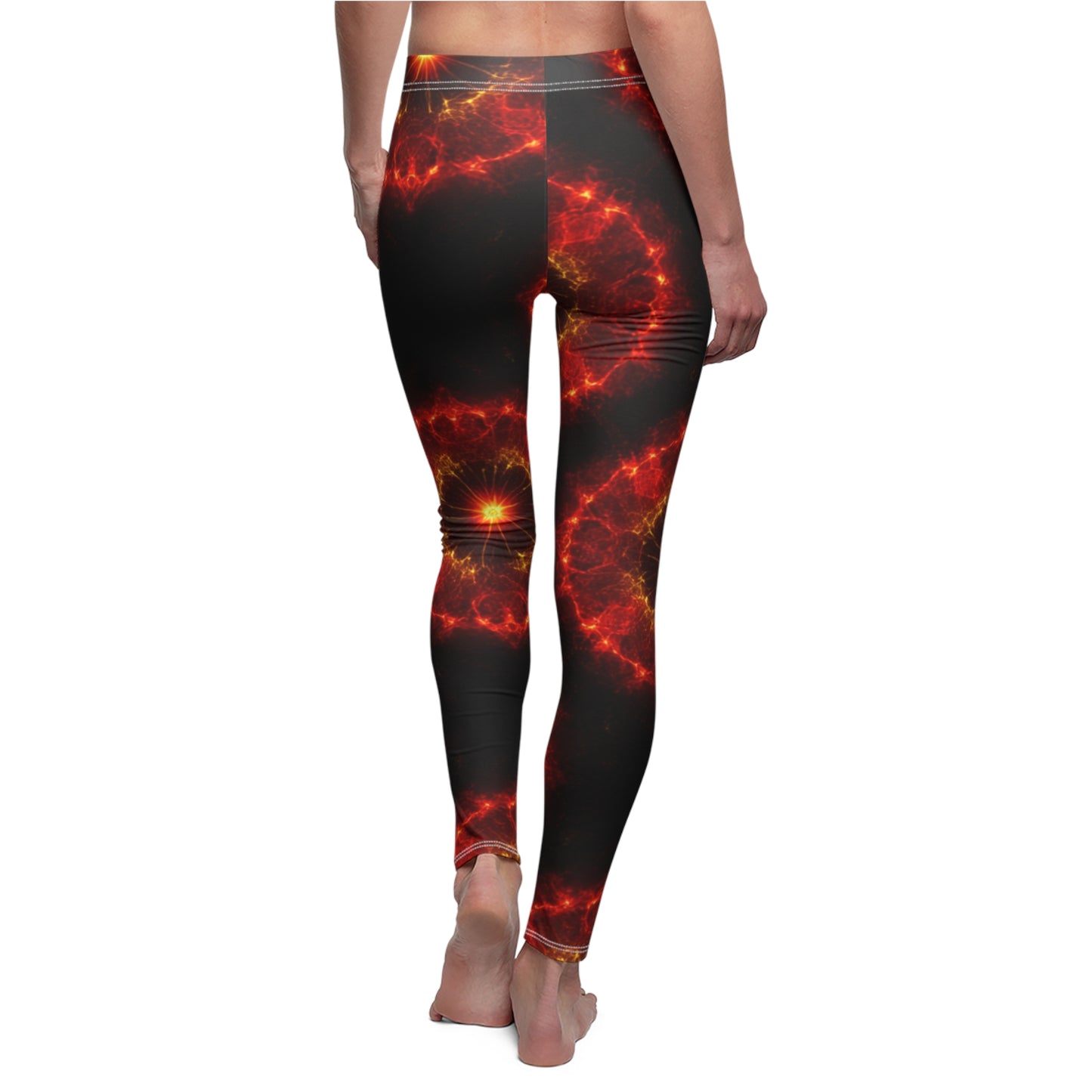 Fire Element Sagittarius Leggings | ♐ Galactic Fire | Psychedelic Workout Tights