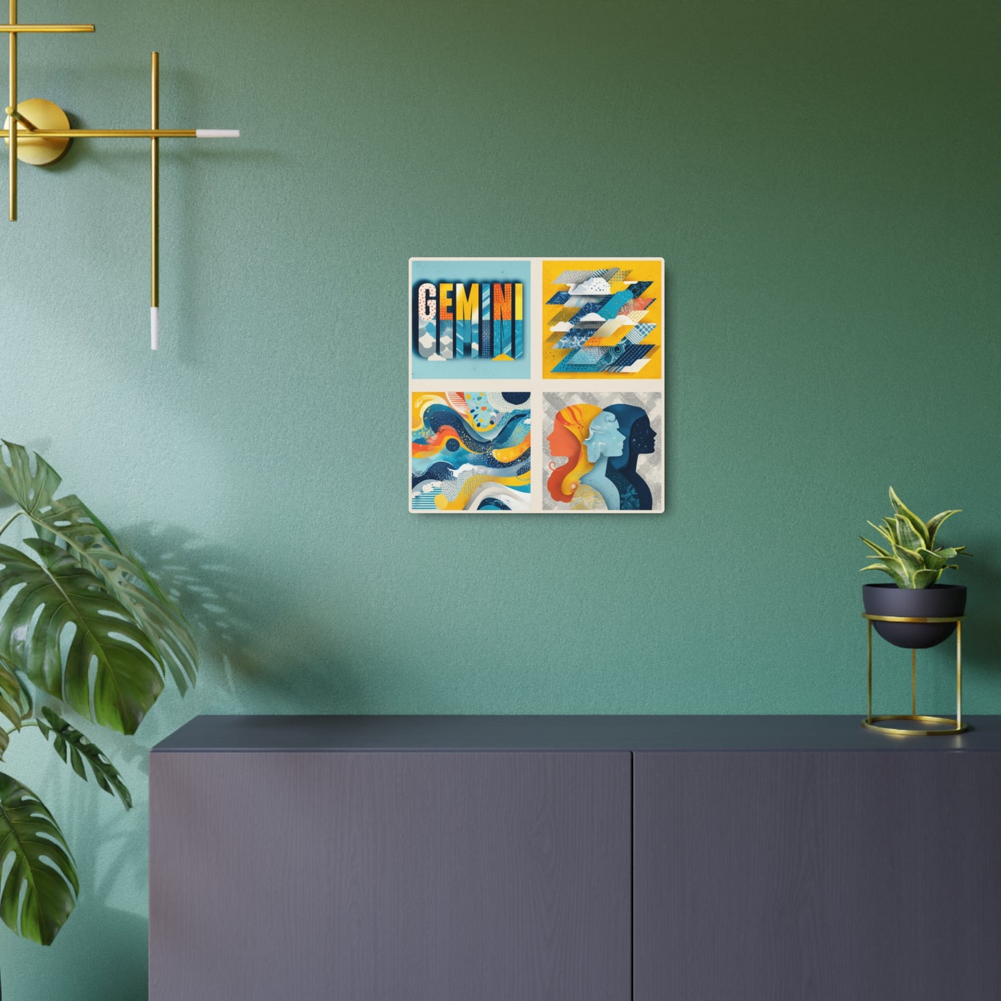 Gemini Metal Wall Art Sign, Zodiac Decor, Astrology Home Decor, Unique Gift for Gemini, Personalized Astrological Sign