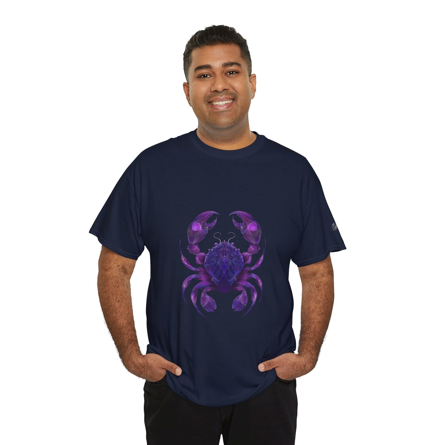 Cosmic Crab Unisex Heavy Cotton Tee - Perfect for Astrology Lovers, Comfortable Casual Wear, Gift for Birthdays and Holidays