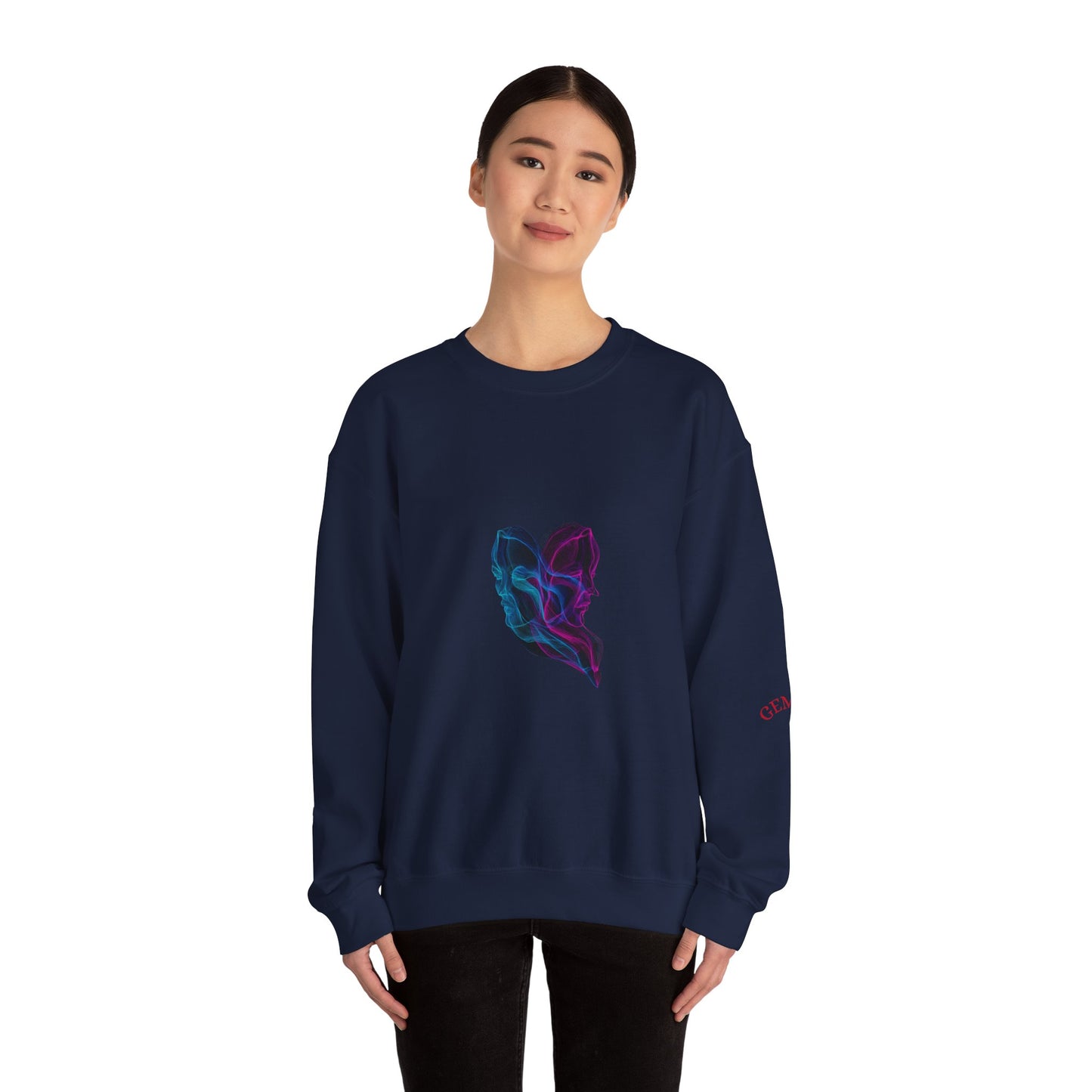 Neon Faces Crewneck Sweatshirt | Unisex Relaxed Hoodie, Graphic Sweatshirt, Modern Streetwear, Unique Gift, Festival Clothing