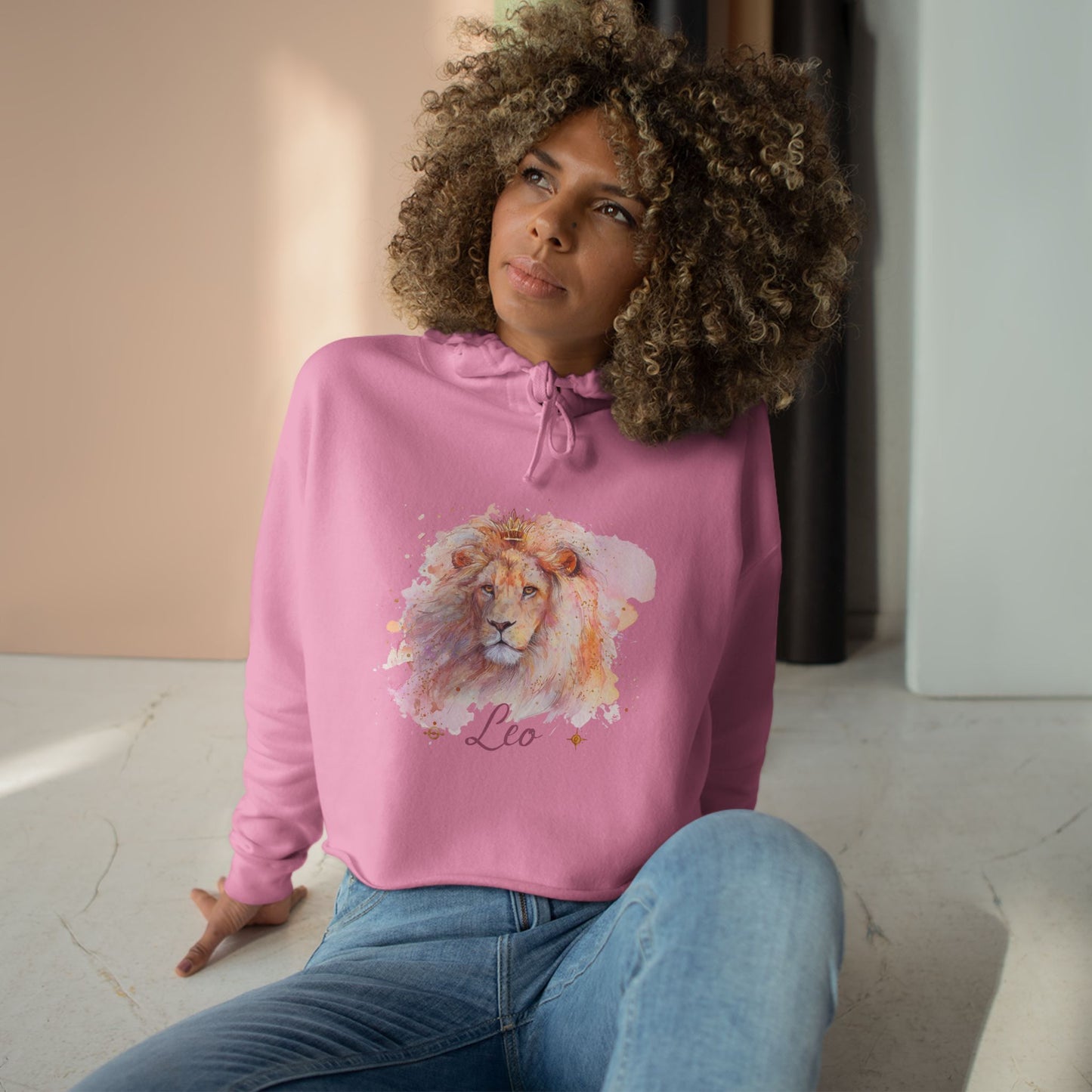 Leo Zodiac Crop Hoodie, Horoscope Apparel, Astrology Sweatshirt, Astrology Gift, Celestial Fashion