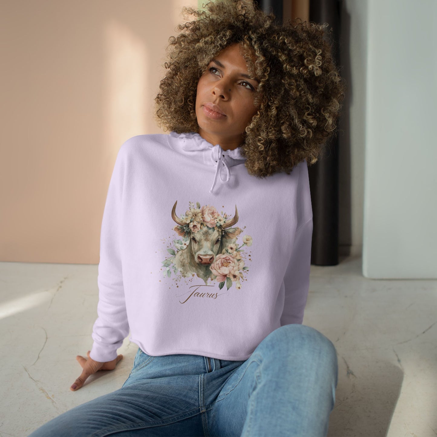 Taurus Personalisable Crop Hoodie