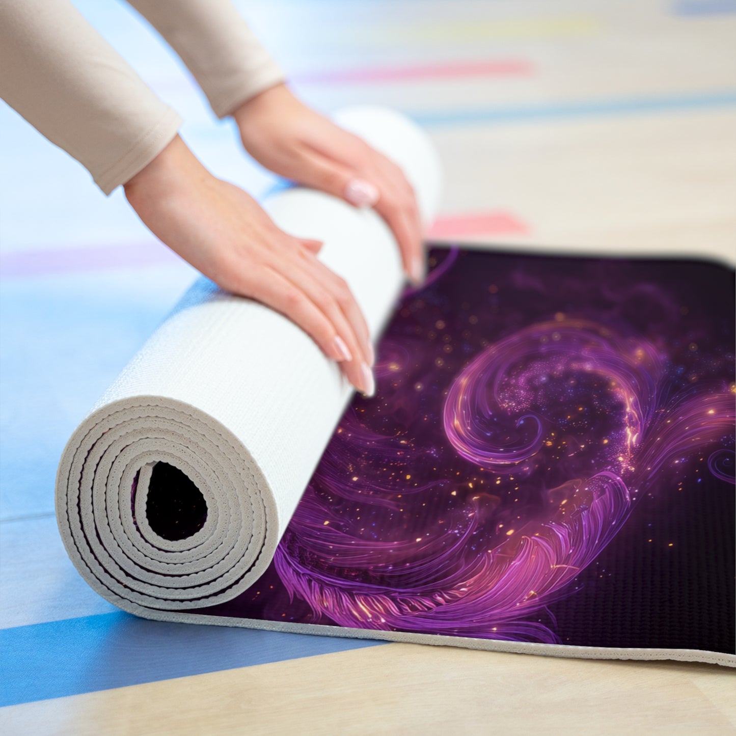 Phoenix Spirit Foam Yoga Mat - Vibrant Design for Mindfulness and Wellness