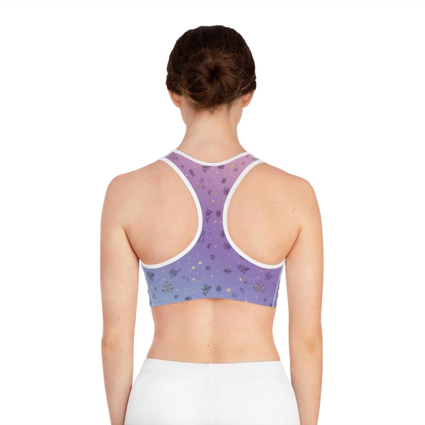 Balance & Stars Sports Bra, Cute Athleisure Top, Workout Gear, Yoga Bra, Gift for Her, Fitness Apparel