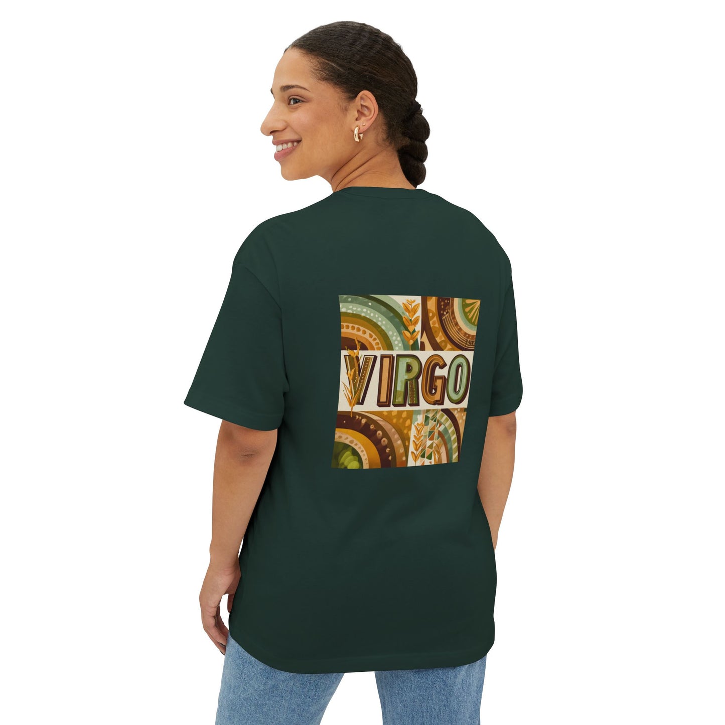 Virgo Unisex Oversized Boxy Tee, Astrology Shirt, Gift for Virgo, Celestial Fashion, Zodiac T-Shirt, Relaxed Fit Tee