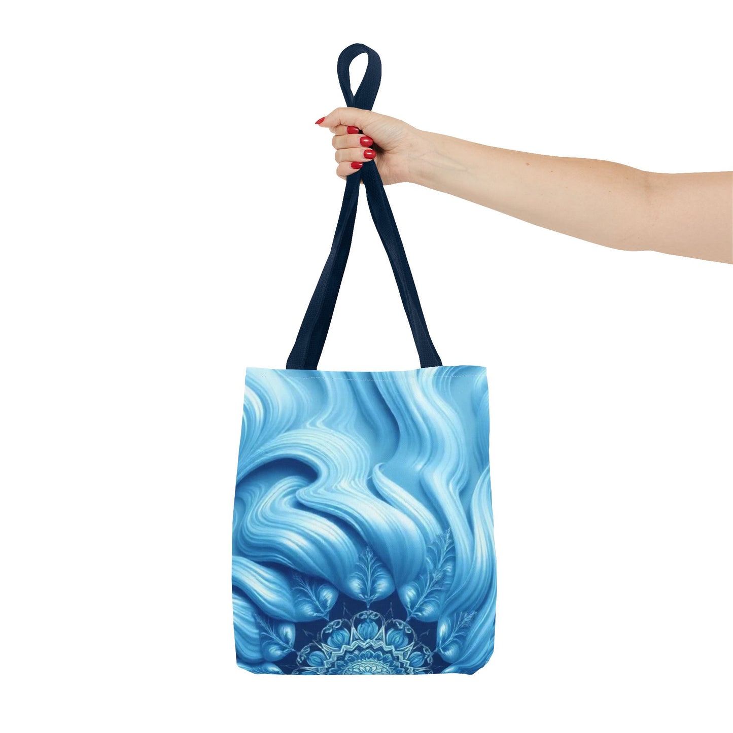 Water Element Serene Ocean Waves Tote Bag - Elemental Flow Eco-Friendly Bag, Aquatic Energy Gift, Celestial Ocean Design