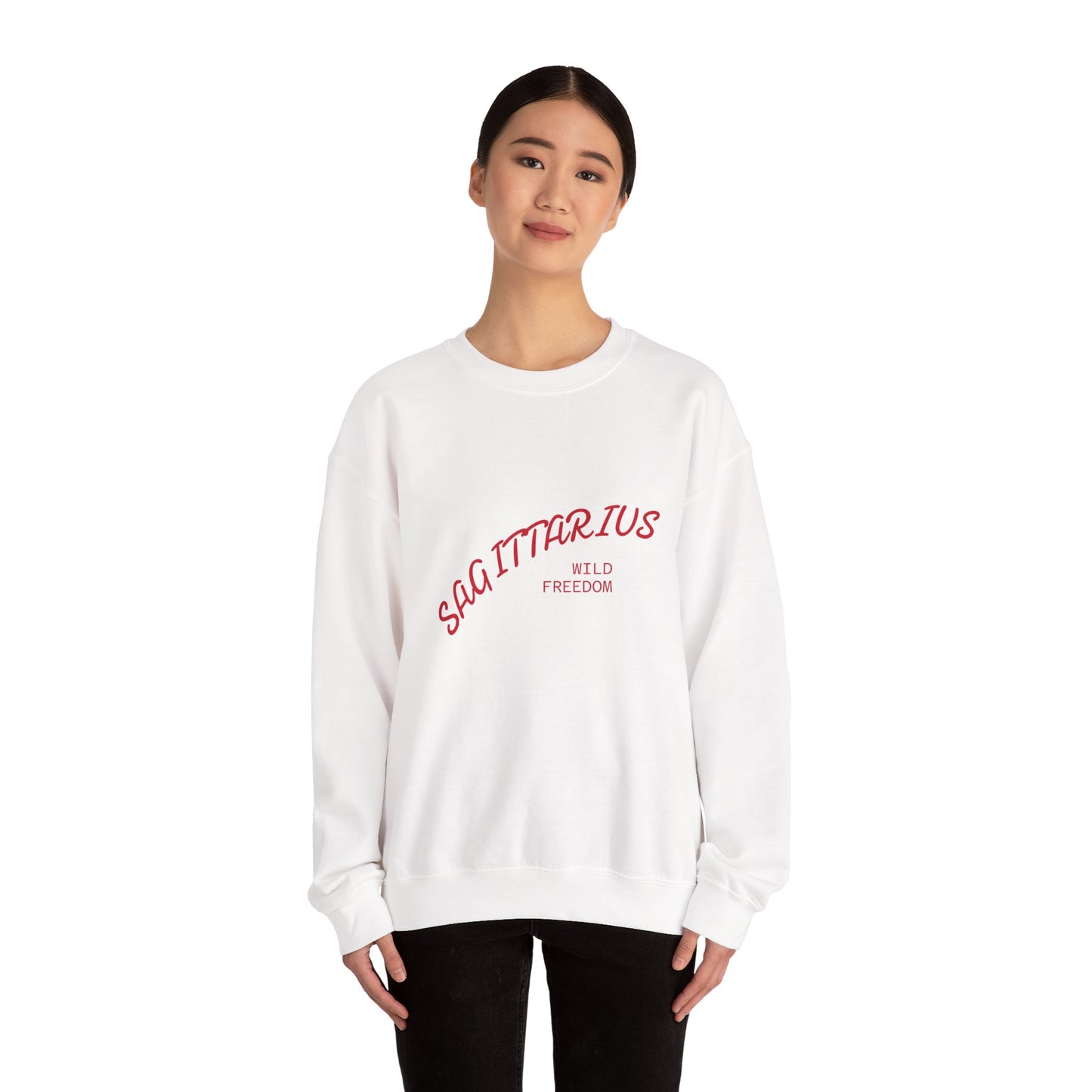 Fire Element Sagittarius Crewneck Sweatshirt | ♐ Freedom Spirit | Psychedelic Zodiac Apparel