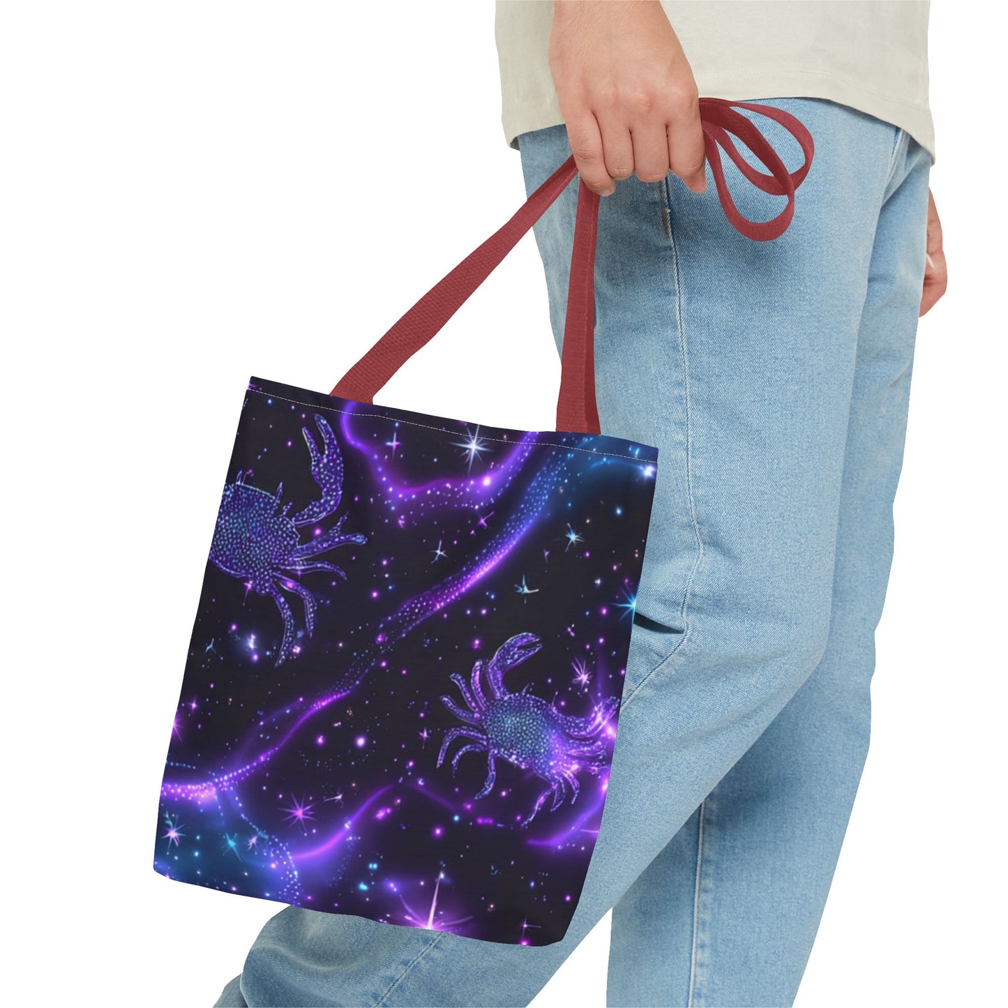 Water Element Cancer Tote Bag | ♋ Cosmic Crab | Psychedelic Shopping Bag