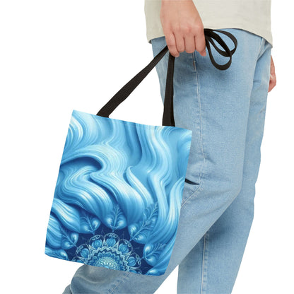Water Element Serene Ocean Waves Tote Bag - Elemental Flow Eco-Friendly Bag, Aquatic Energy Gift, Celestial Ocean Design