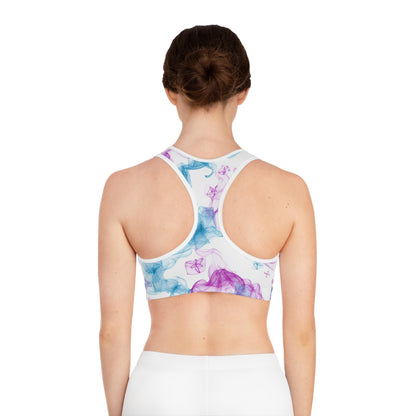 Vibrant Smoke Sports Bra, Yoga Bra, Activewear Top, Workout Wear, Fitness Apparel, Gift for Athletes