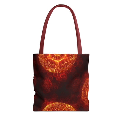 Fiery Abstract Tote Bag, Bohemian Style Bag, Unique Art Tote, Summer Beach Bag, Gift for Her