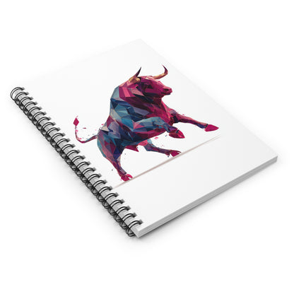 Earth Element Taurus Notebook | ♉ Vibrant Bull | Psychedelic Spiral Journal