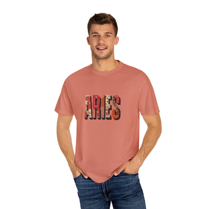 Aries Inspired Unisex Garment-Dyed T-Shirt | Astrology Gift, Zodiac Tee, Birthday Apparel, Horoscope Shirt