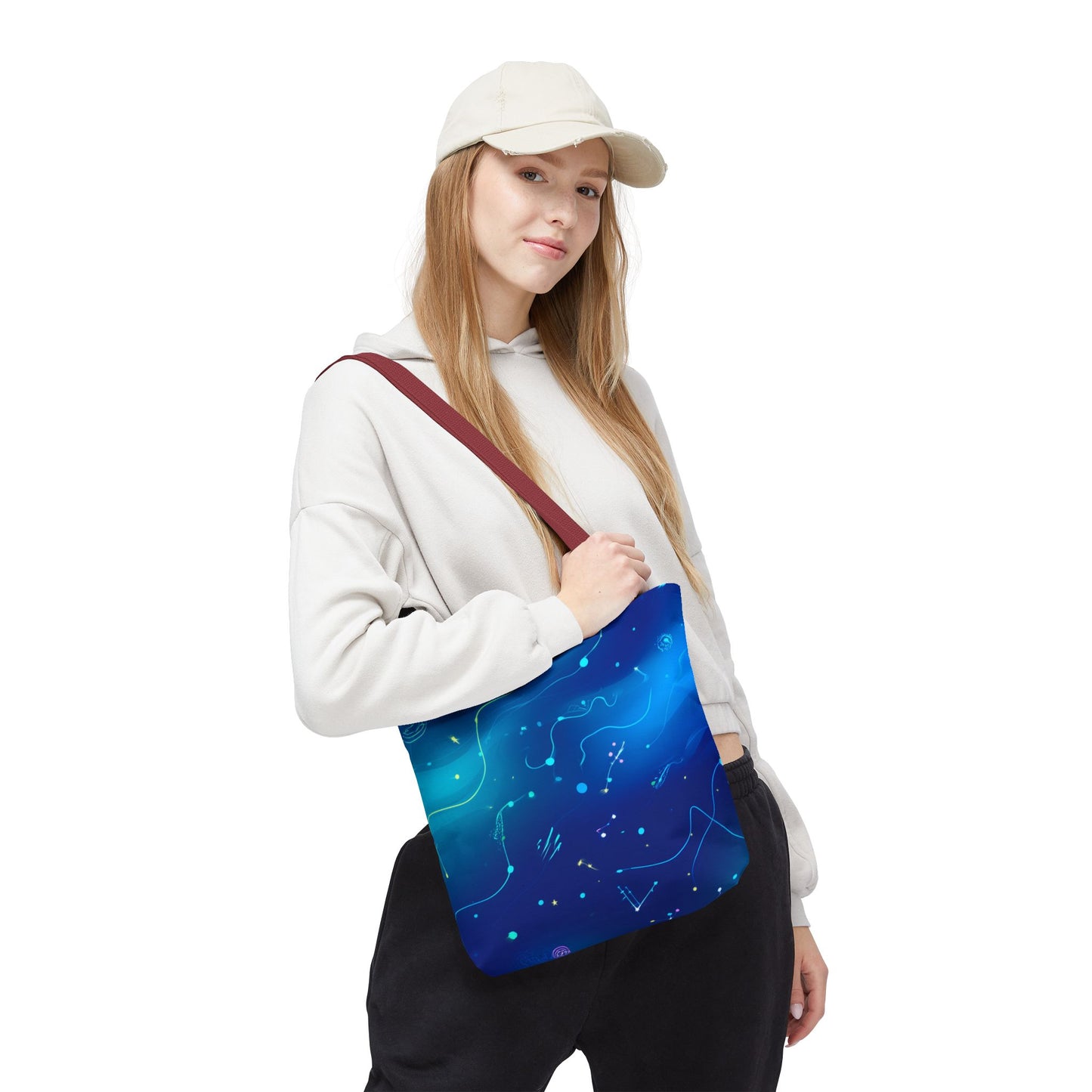 Celestial Tote Bag, Cosmic Tote, Universe Shopper, Astral Bag, Galaxy Gift, Starry Accessory