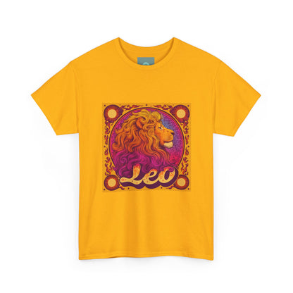 Leo Zodiac Tee - Unisex Heavy Cotton Tee, Astrology Shirt, Horoscope Gift, Leo Birthday Celebration, Casual Everyday Wear