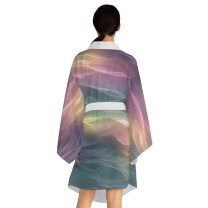 Earth Element Wave Kimono Robe | Taurus Virgo Capricorn | Psychedelic Loungewear