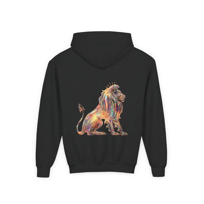 Fire Element Leo Youth Hoodie | ♌ Brave Heart | Psychedelic Zodiac Sweatshirt