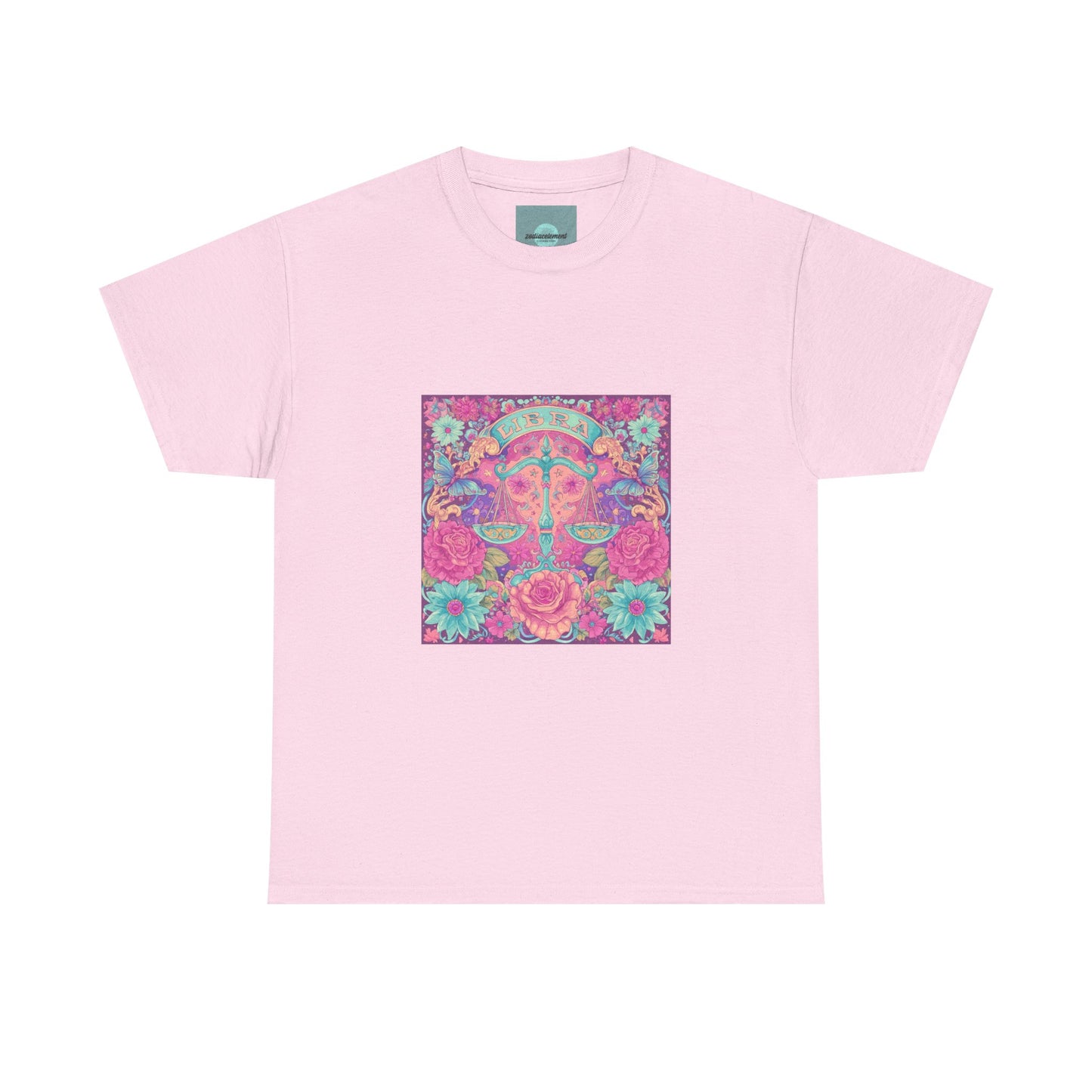 Floral Psychedelic Unisex Heavy Cotton Tee, Boho Shirt, Gift for Him/Her, Summer Apparel, Festival Wear, Unique Graphic Tee