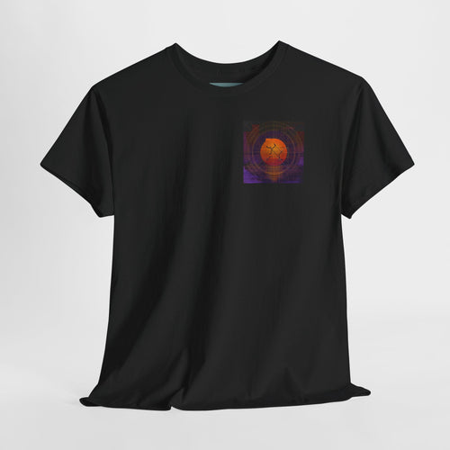 Vibrant Sunset Tee, Unisex Heavy Cotton Shirt for Art Lovers, Casual Fashion, Gift for Him/Her, Seasonal Wear, Inspirational Style