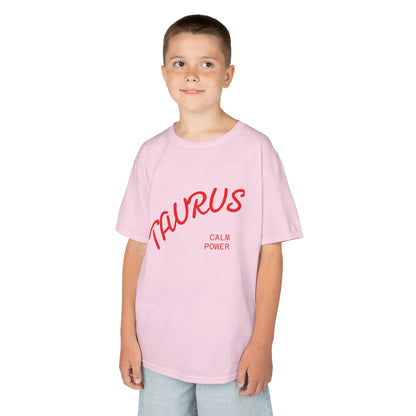 Taurus Kids Tee - Calm Power Graphic, Astrology Shirt, Zodiac Sign Gift, Birthday Apparel, Trendy Kids Wear