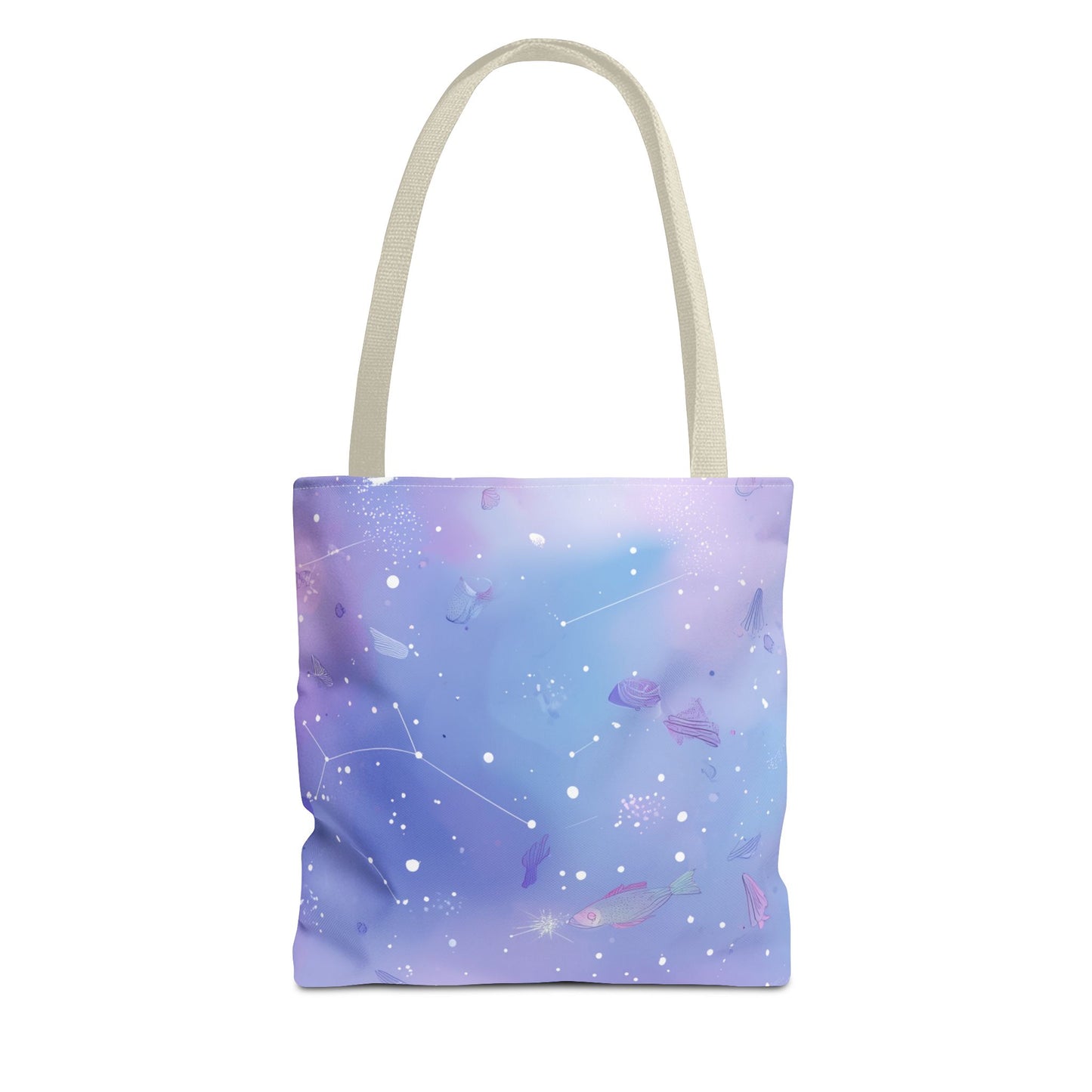 Celestial Tote Bag, Starry Sky Canvas Bag, Colorful Reusable Shopping Tote, Gift for Astronomers, Trendy Eco-Friendly Tote
