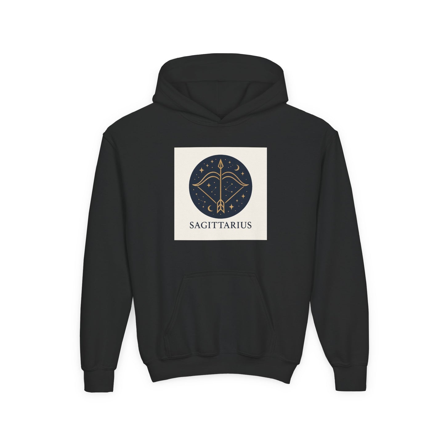 Fire Element Sagittarius Youth Hoodie | ♐ Archer's Arrow | Psychedelic Zodiac Sweatshirt