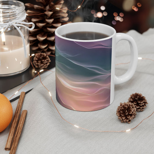 Earth Element Ceramic Mug | Taurus Virgo Capricorn | Psychedelic Wave Design
