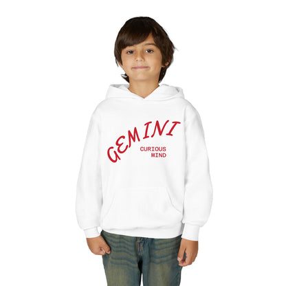 Gemini Curious Mind Youth Hoodie, Astrology Gift, Cosmic Sweatshirt, Birthday Apparel, Zodiac Fashion