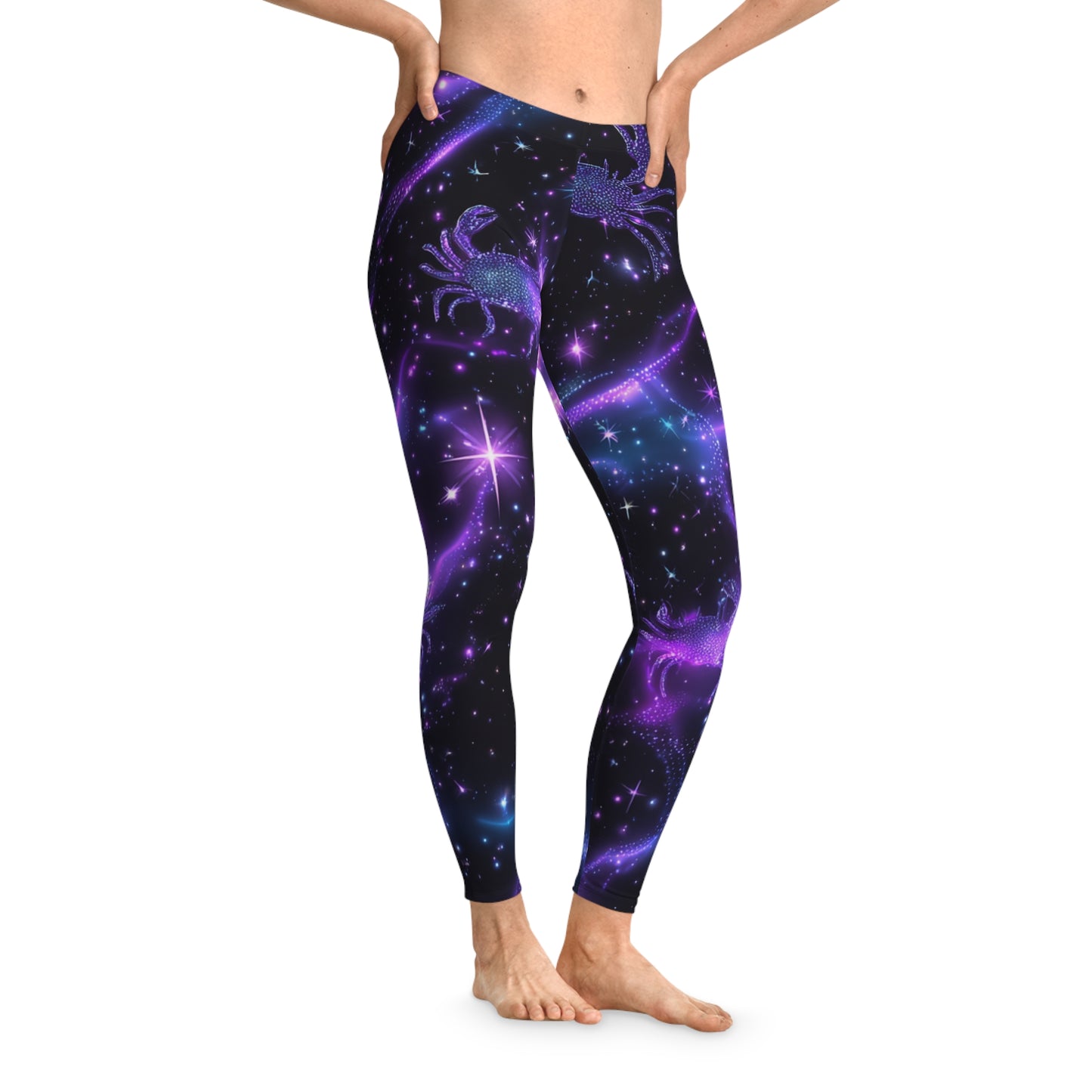 Water Element Cancer Leggings | ♋ Cosmic Crab | Psychedelic Yoga Pants