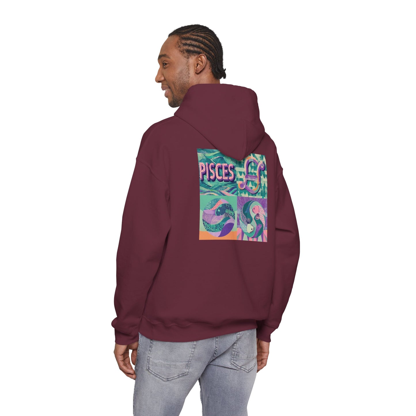 Pisces Graphic Hoodie for Zodiac Lovers, Astrology Gift, Cozy Sweatshirt, Horoscope Apparel, Birthday Clothing, Unisex Style