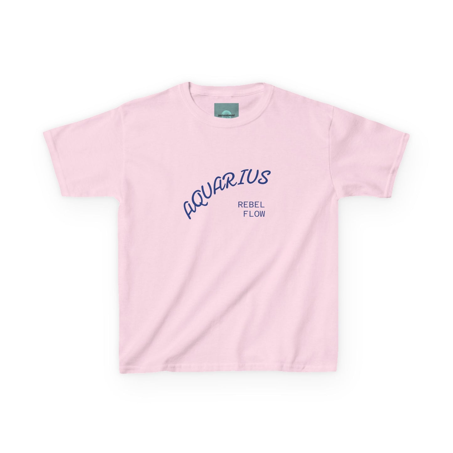 Air Element Aquarius Kids Tee | ♒ Cosmic Waves | Psychedelic Youth Shirt