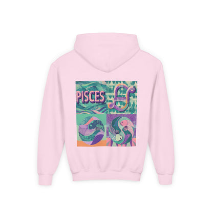 Pisces Youth Hoodie, Trendy Zodiac Sweatshirt for Teens, Astrological Gift, Astrology Lover Apparel, Perfect for Birthdays and Celebrations