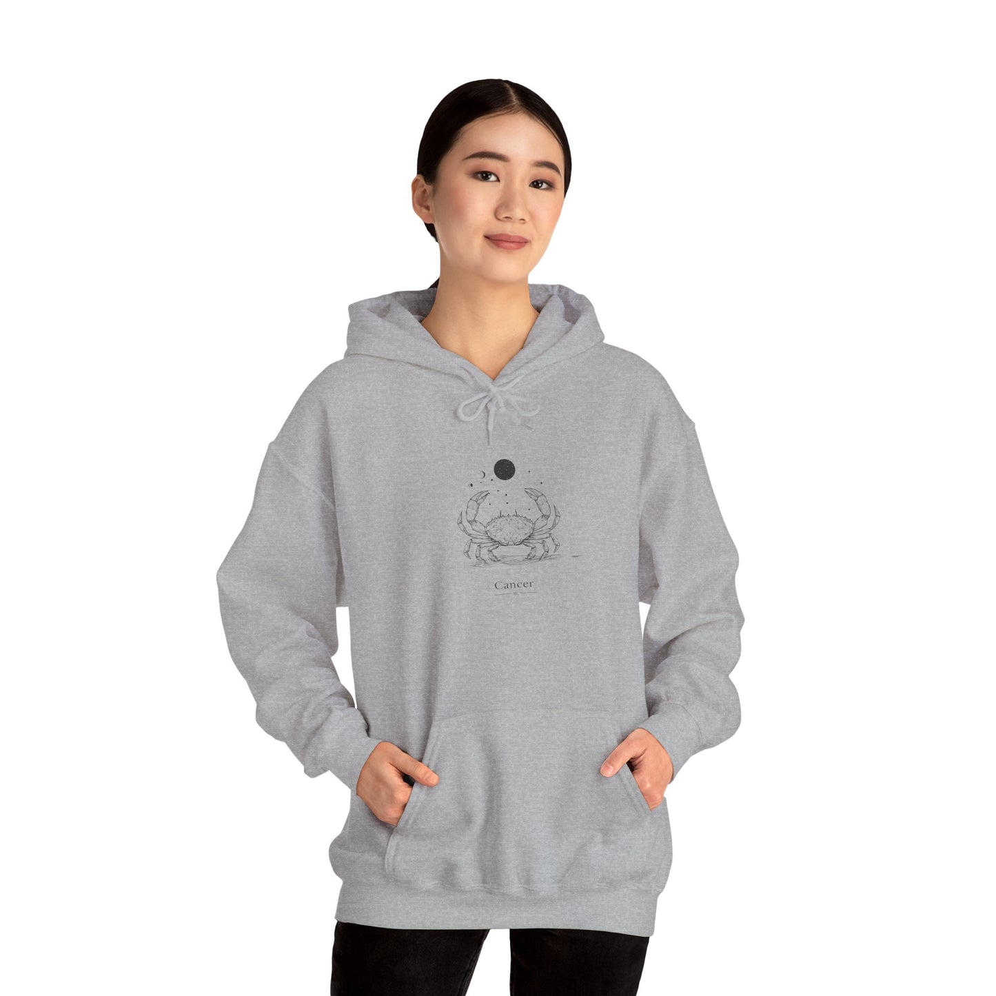 Cozy Crab Graphic Hoodie - Fun Gift for Beach Lovers, Casual Wear, Summer Vibes, Seafood Lover's Apparel, Cute Sweatshirt for Friends