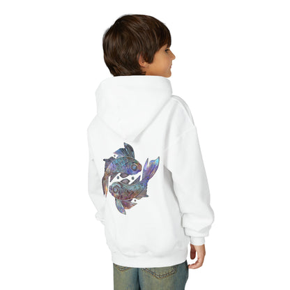 Water Element Pisces Hooded Sweatshirt | ♓ Mystical Fish | Psychedelic Zodiac Hoodie