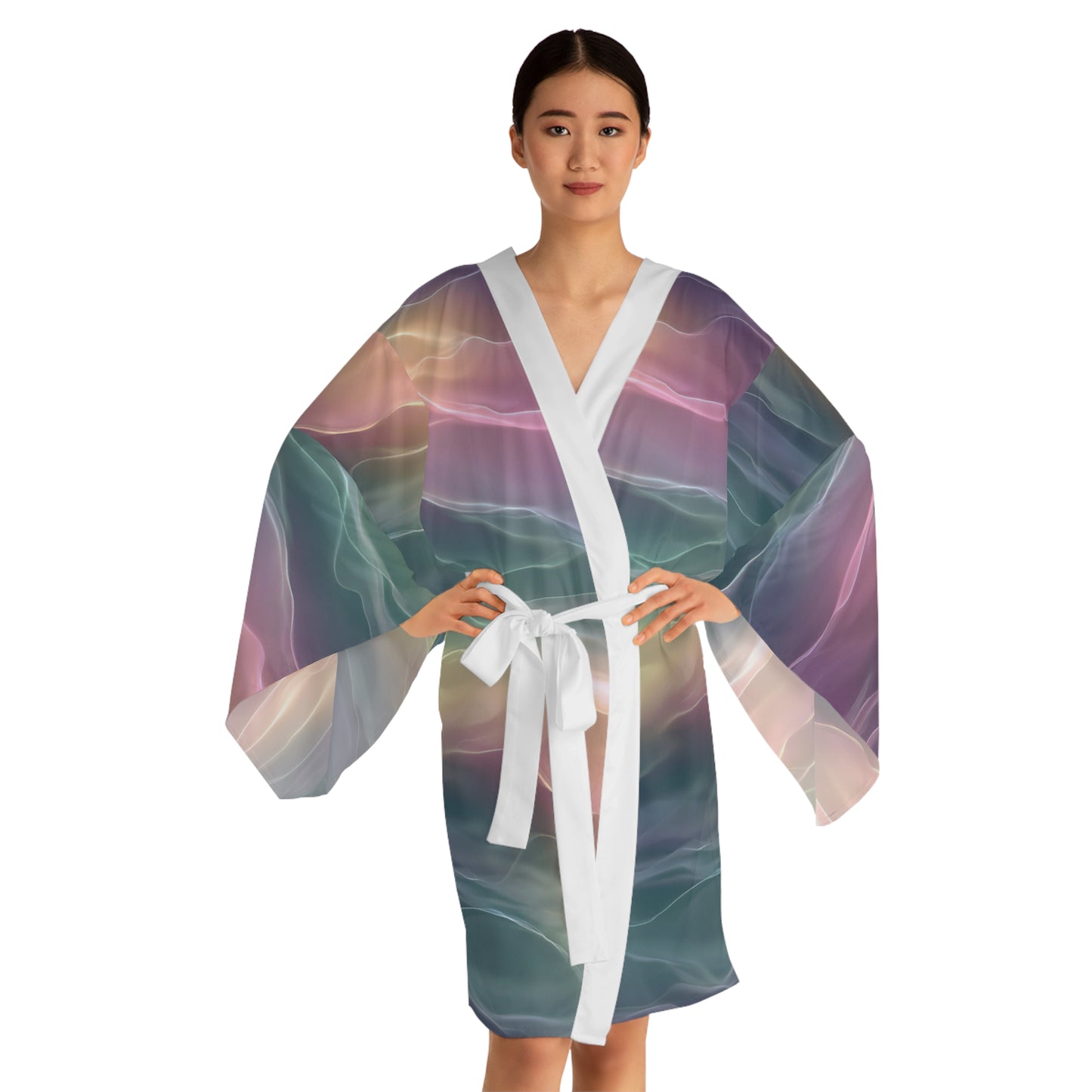 Earth Element Wave Kimono Robe | Taurus Virgo Capricorn | Psychedelic Loungewear