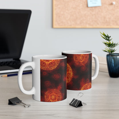 Fire Element Mug | Aries Leo Sagittarius | Cosmic Heat Ceramic Coffee Cup