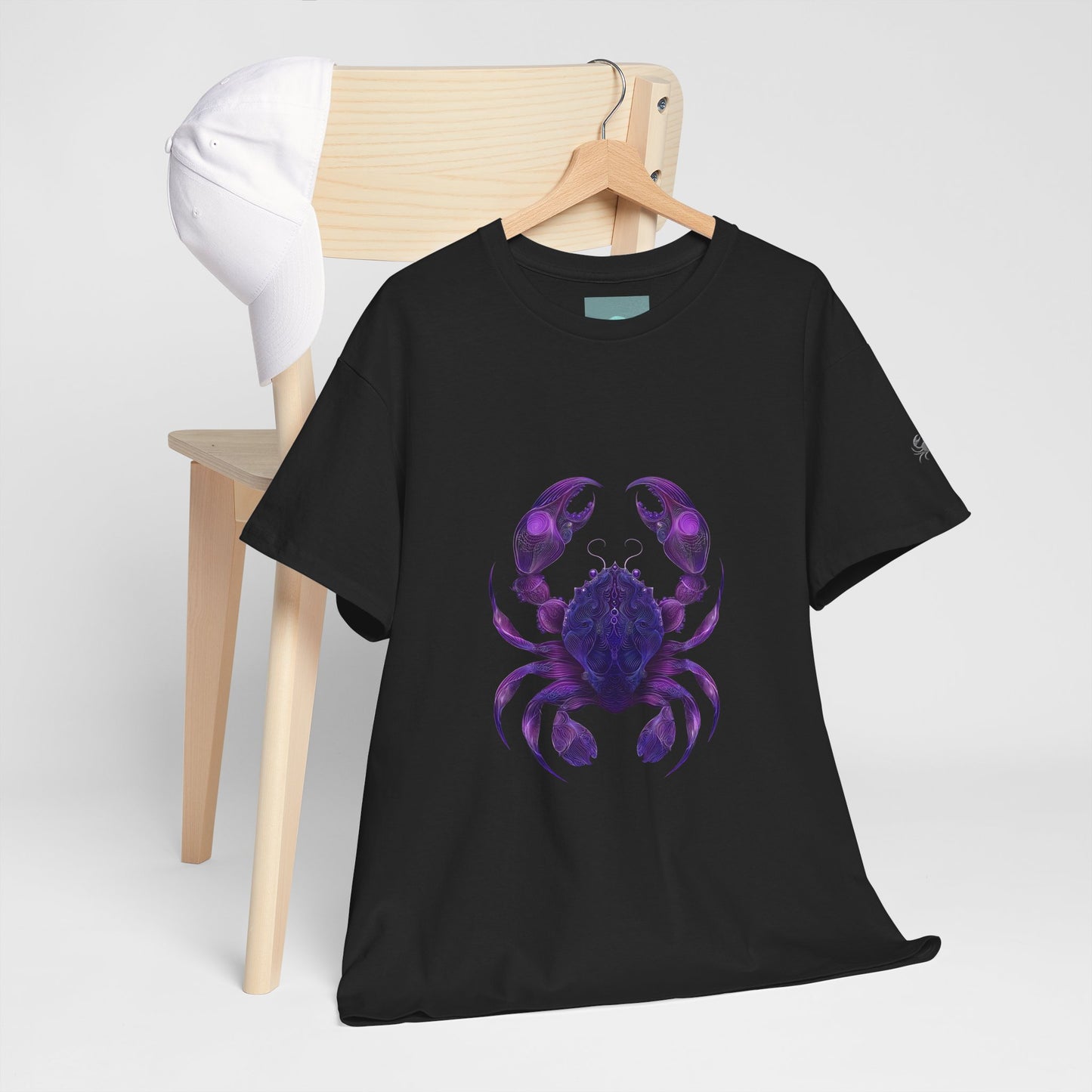 Cosmic Crab Unisex Heavy Cotton Tee - Perfect for Astrology Lovers, Comfortable Casual Wear, Gift for Birthdays and Holidays
