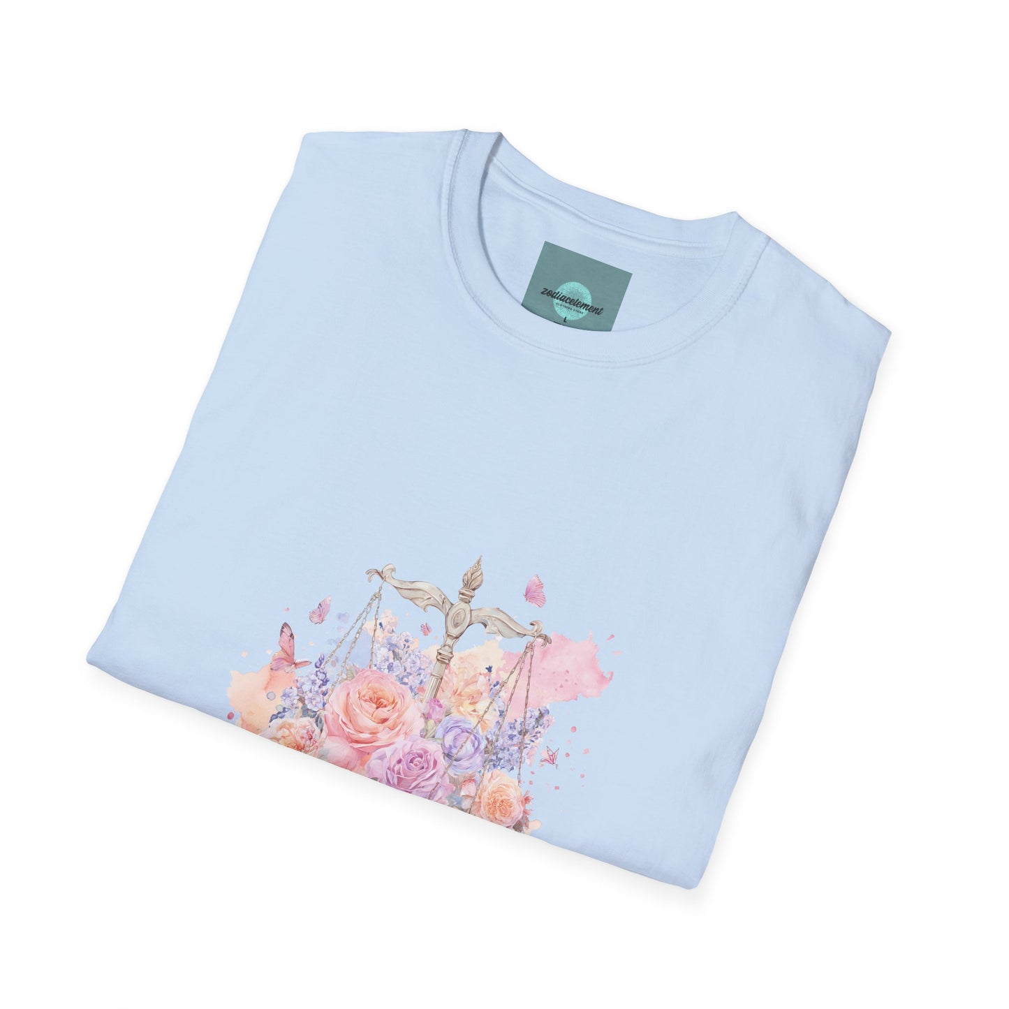 Floral Balance T-Shirt | Softstyle Tee for Nature Lovers | Great for Casual Wear, Gifts, and Celebrations