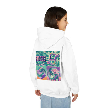 Pisces Youth Hoodie, Trendy Zodiac Sweatshirt for Teens, Astrological Gift, Astrology Lover Apparel, Perfect for Birthdays and Celebrations