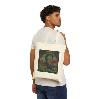 Capricorn Zodiac Tote Bag - Eco-Friendly Canvas, Astrological Gift, Astrology Lover's Accessory, Horoscope Tote, Astrology Art