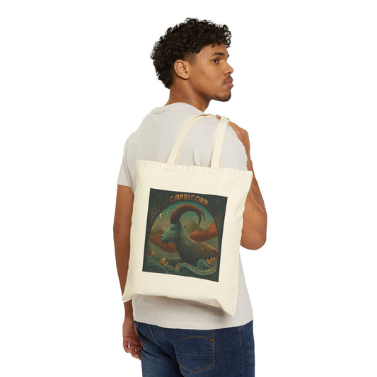 Capricorn Zodiac Tote Bag - Eco-Friendly Canvas, Astrological Gift, Astrology Lover's Accessory, Horoscope Tote, Astrology Art