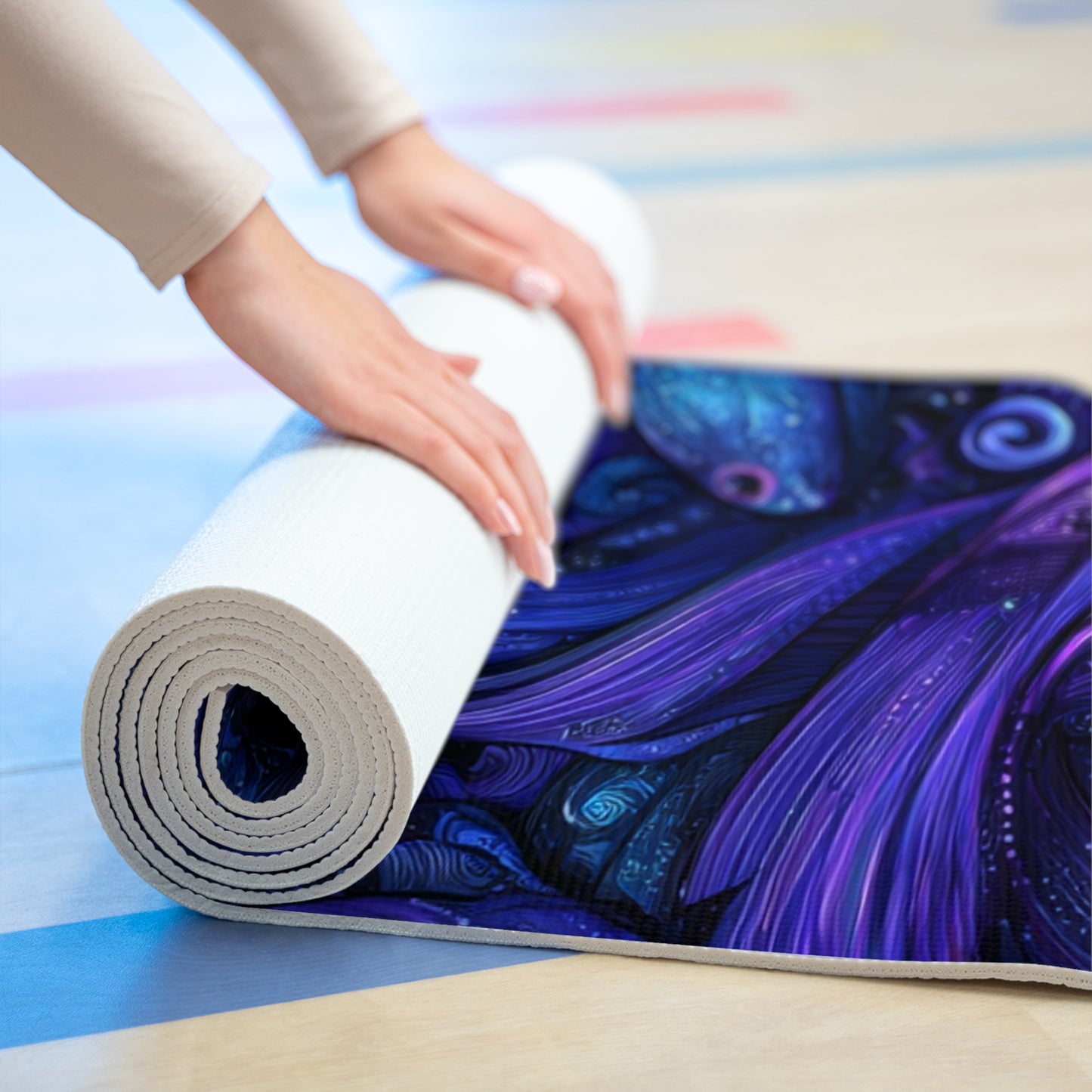 Water Element Pisces Yoga Mat | ♓ Artistic Mandala | Psychedelic Foam Mat