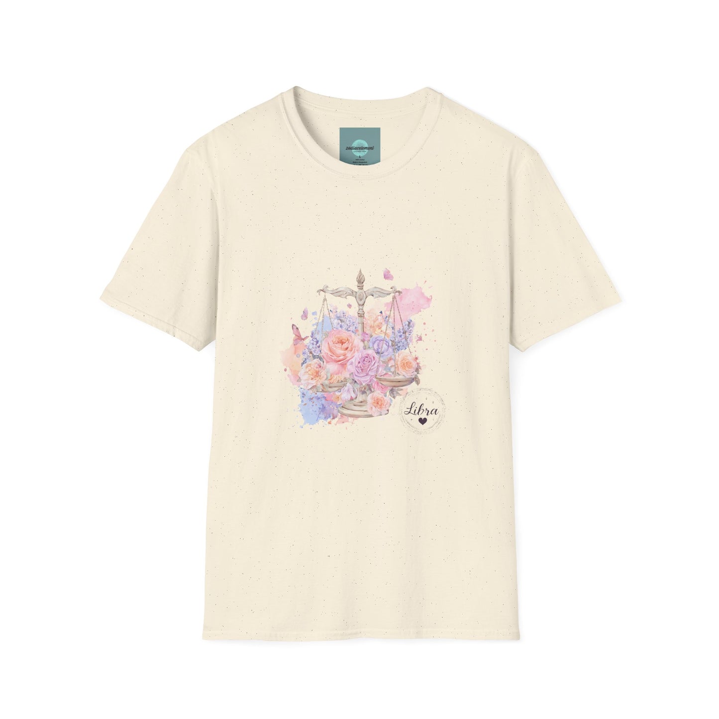 Floral Balance T-Shirt | Softstyle Tee for Nature Lovers | Great for Casual Wear, Gifts, and Celebrations