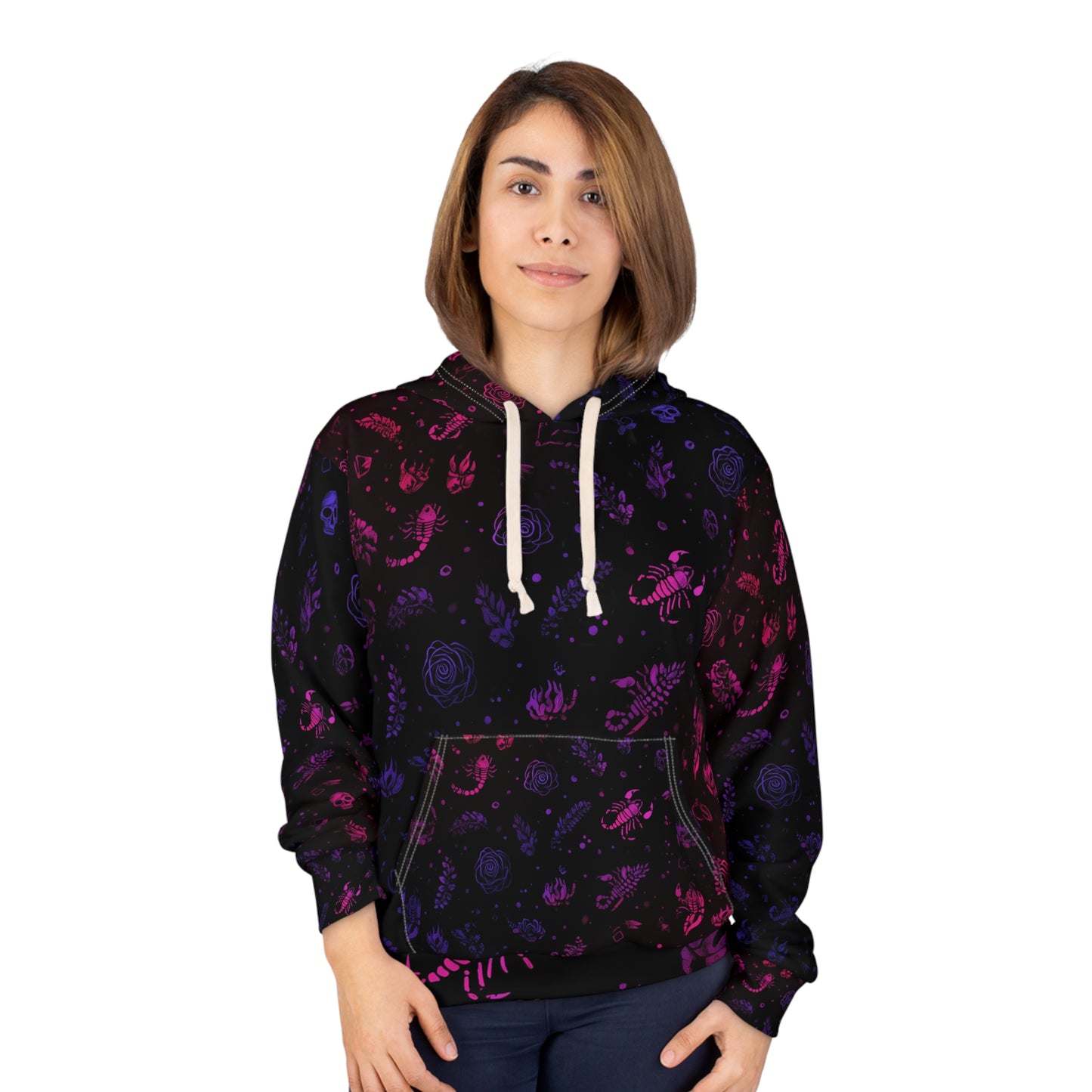 Mystical Creatures Unisex Pullover Hoodie - Perfect for Halloween, Cozy Fall Days, Gifts for Gamers, Unique Apparel, Festival Wear