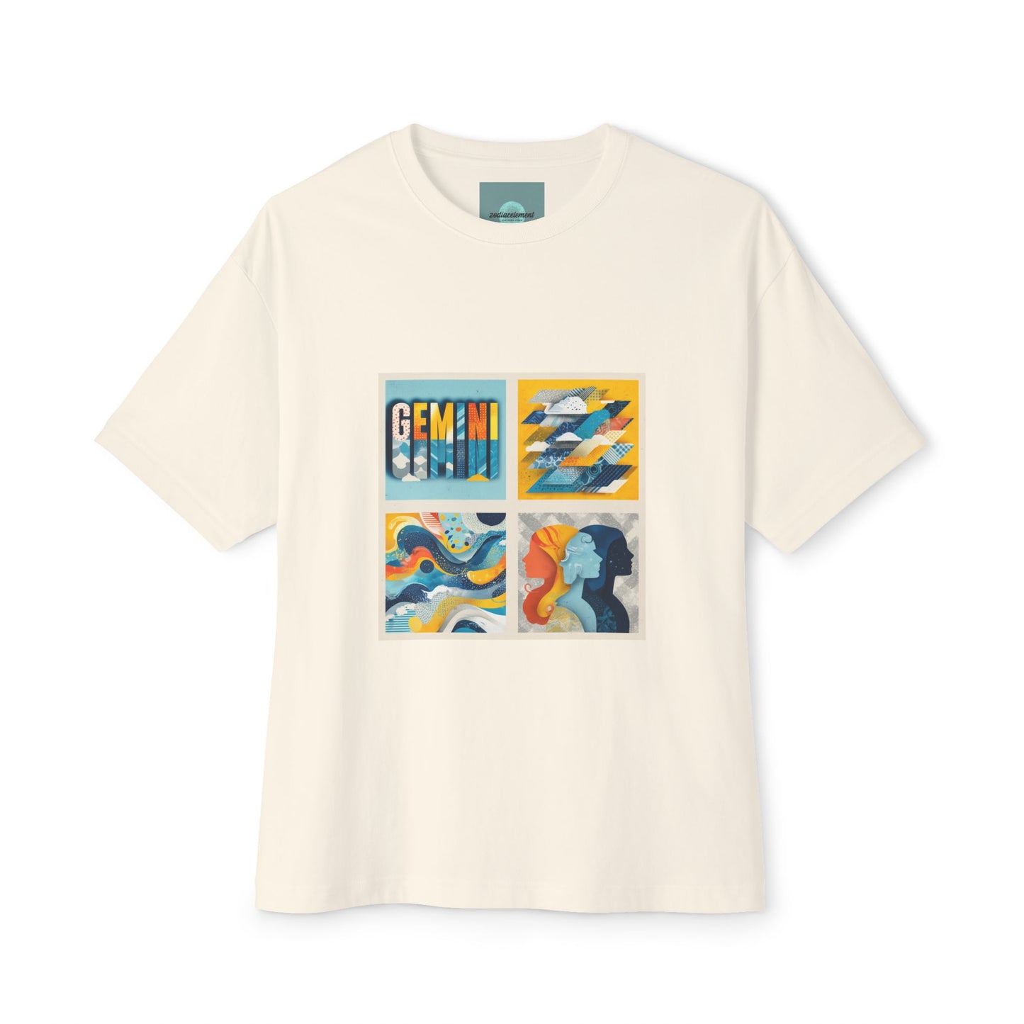Gemini Vibes Boxy Tee - Unisex Oversized Graphic Shirt, Birthday Gift, Zodiac Apparel, Astrology Lover, Casual Wear
