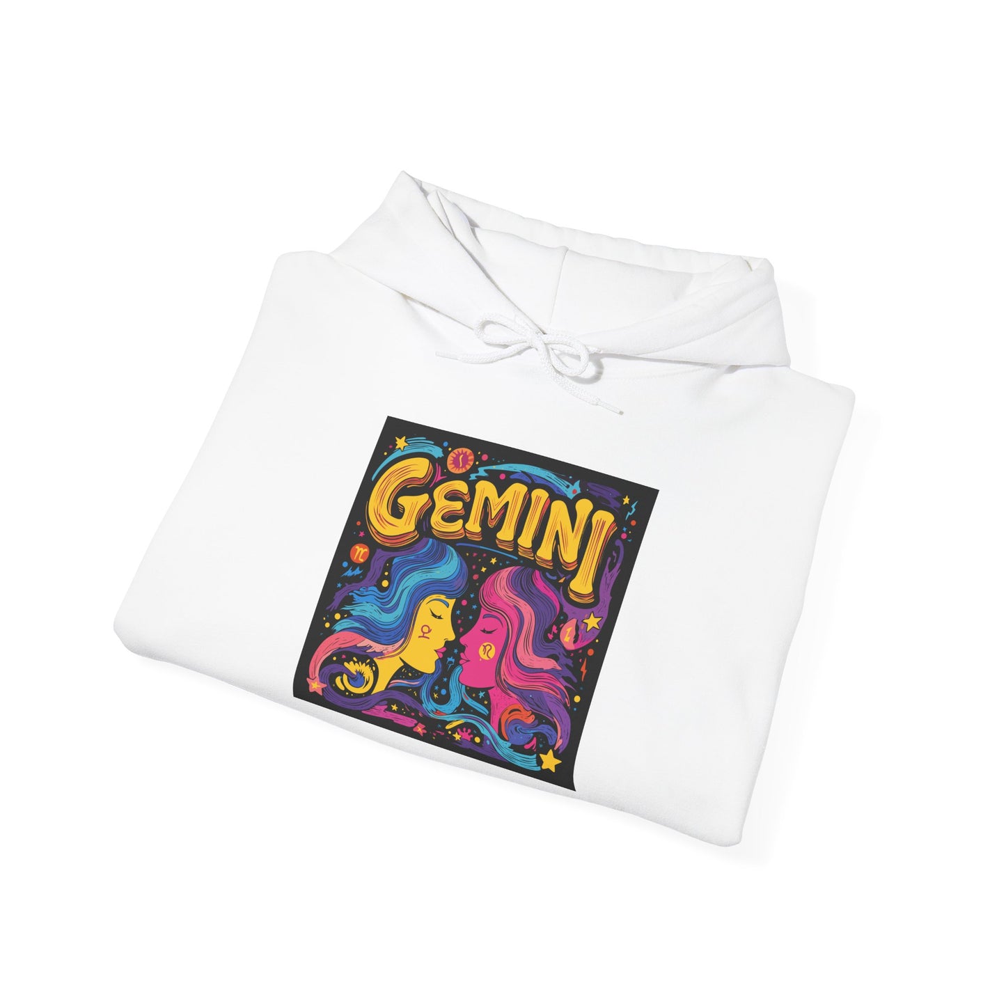 Gemini Zodiac Hoodie, Unisex Astrology Sweatshirt, Star Sign Gifts, Colorful Astrology Pullover, Birthday Gift for Geminis, Celestial Style