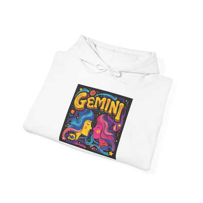 Gemini Zodiac Hoodie, Unisex Astrology Sweatshirt, Star Sign Gifts, Colorful Astrology Pullover, Birthday Gift for Geminis, Celestial Style