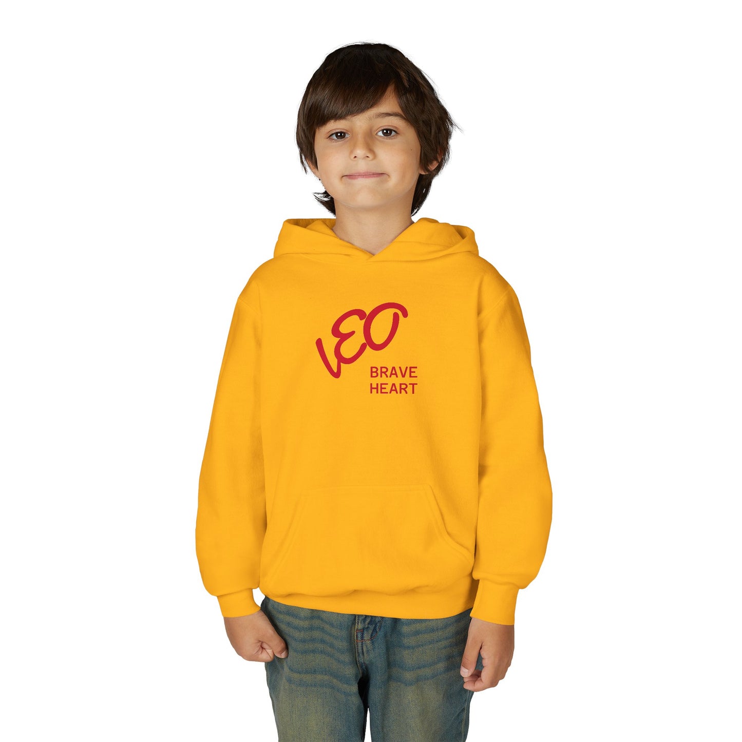 Fire Element Leo Youth Hoodie | ♌ Brave Heart | Psychedelic Zodiac Sweatshirt