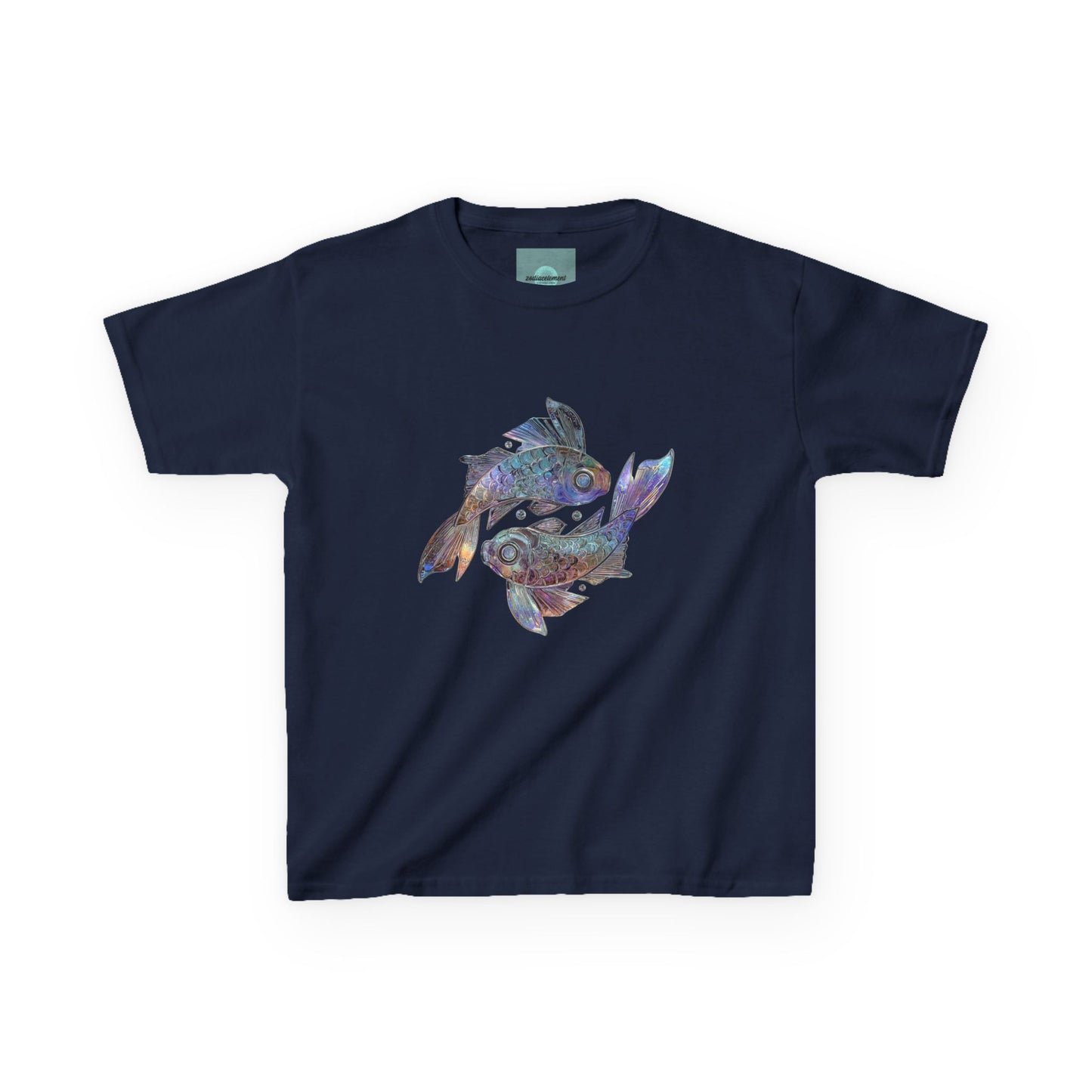 Water Element Pisces Kids Tee | ♓ Mystical Fish | Psychedelic Youth Shirt